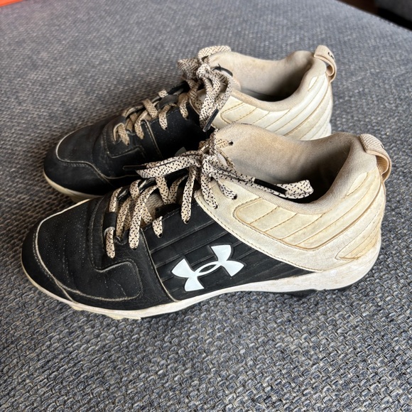 ⚾️ Under Armour Black & White Leadoff RM Baseball Cleats – Youth Size 5.5Y ⚾️ - Picture 3 of 10